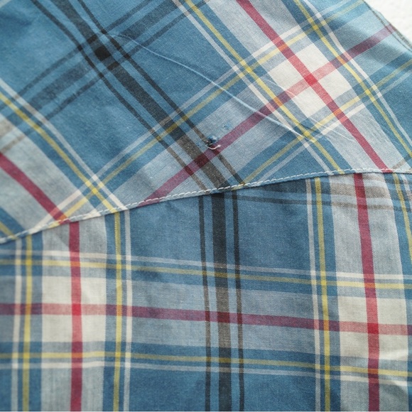 Wrangler Shirt Western Plaid Diamond Pearl Snaps Long Sleeve Cowboy Mens small - Picture 7 of 9